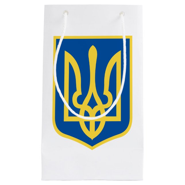 Petit Sac Cadeau drapeau ukrainien, Fierté du pays, drapeau ukraini (Devant)