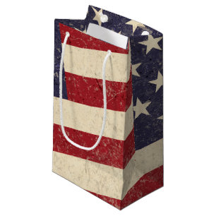 Petit Sac Cadeau Drapeau vintage américain 4 juillet BBQ Ancienne g