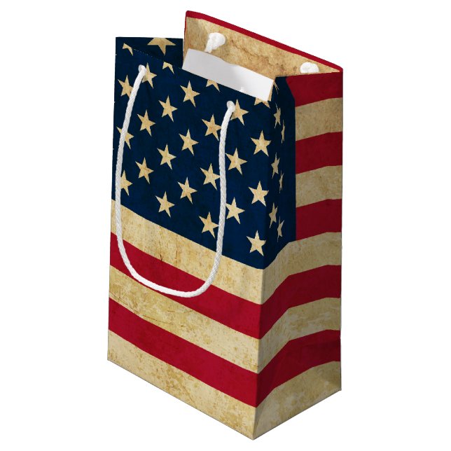 Petit Sac Cadeau Drapeau vintage patriotique américain (Dos Angle)