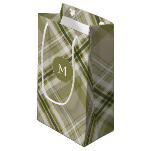 Petit Sac Cadeau Draps d'olive et de plaid beige hommes