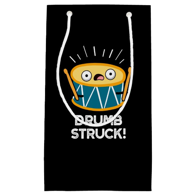 Petit Sac Cadeau Drumb Frappé Funny Drummer Drum Pun Dark BG (Devant)