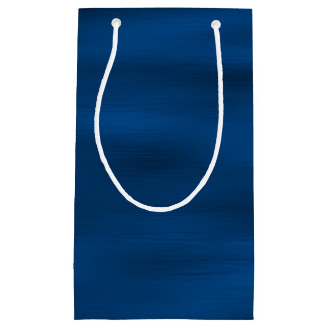 Petit Sac Cadeau Eau Bleue Foncé Ondes (Devant)