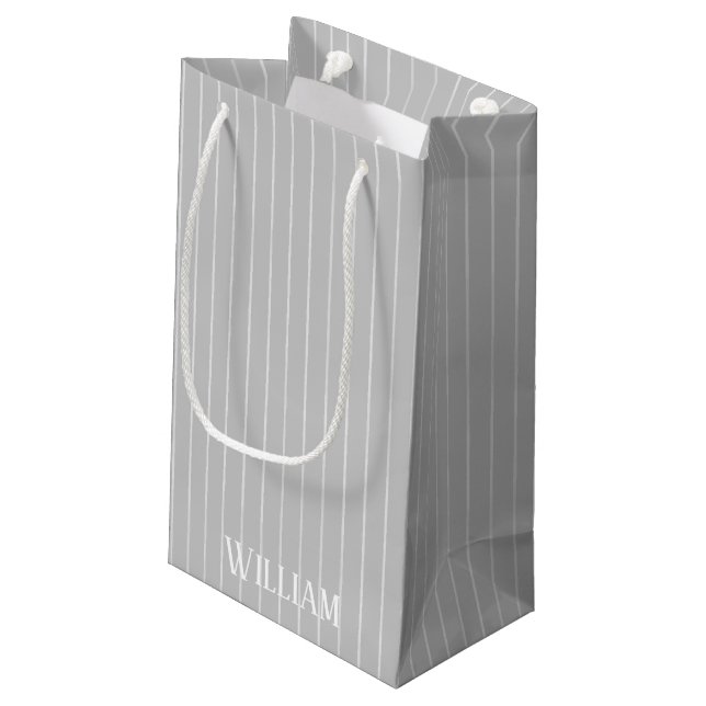 Petit Sac Cadeau Écrans gris clair personnalisés (Dos Angle)