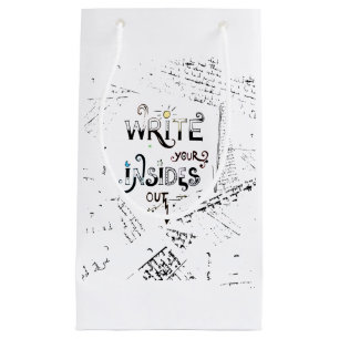 Petit Sac Cadeau Écrivez votre intérieur dehors! Motivation des écr