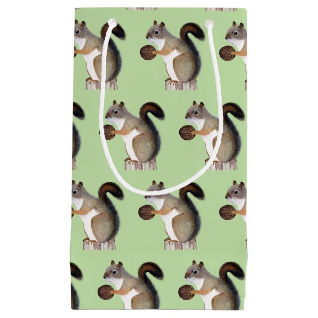 Petit Sac Cadeau Écureuil (Devant)