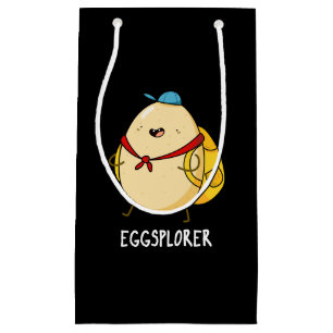 Petit Sac Cadeau Eggsplorer Funny Oeuf Explorer Pun Dark BG