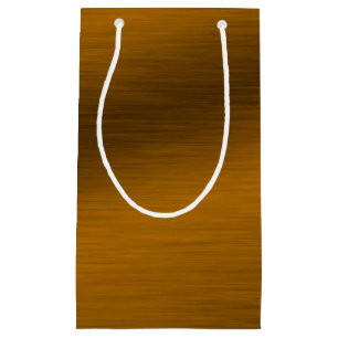 Petit Sac Cadeau Elégant Faux Bronze Brossé
