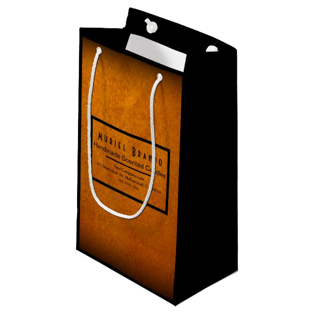 Petit Sac Cadeau Elegant Gold Candle Company V4 (Devant Angle)