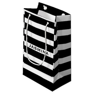 Petit Sac Cadeau Élégant Motif Moderne Blanc Et Noir 2