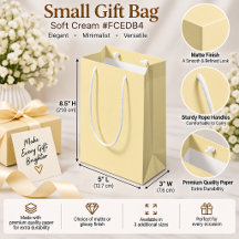 Élégante Emballage Cadeau Minimaliste Crème Douce