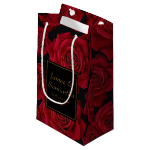 Petit Sac Cadeau Élégante Rose rouge -