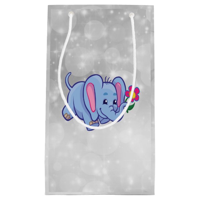 Petit Sac Cadeau Éléphant de dessin animé mignon (Devant)