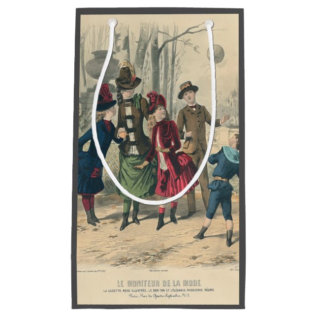 Petit Sac Cadeau Enfants Famille Antique Victorienne Enfant (Devant)