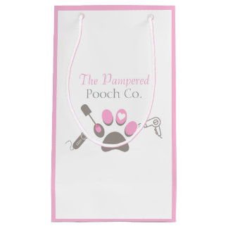 Petit Sac Cadeau Entreprise de toilettage de chiens personnalisée -