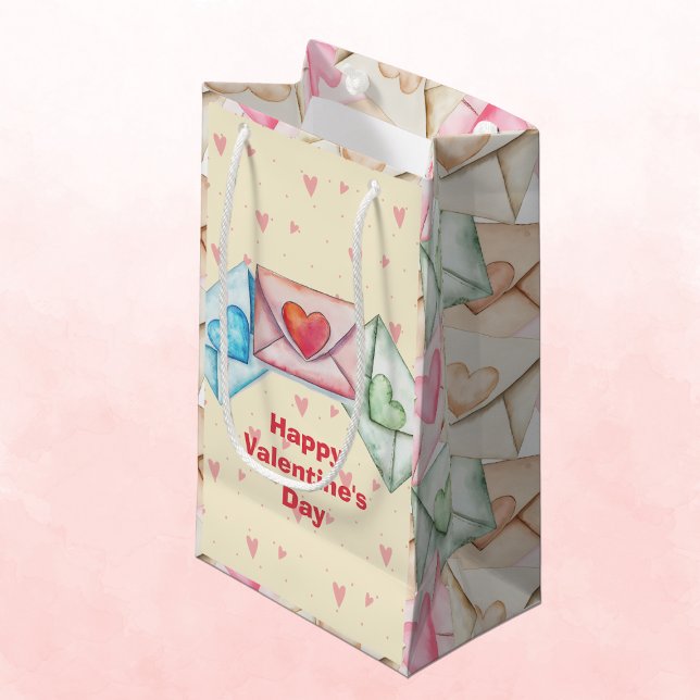Petit Sac Cadeau Enveloppe de la Saint-Valentin et cœurs (Créateur téléchargé)