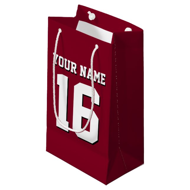 Petit Sac Cadeau Équipe cycliste Burgundy (Devant Angle)