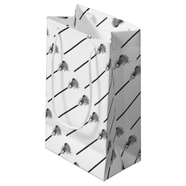 Petit Sac Cadeau Équipe de Lacrosse (Devant Angle)