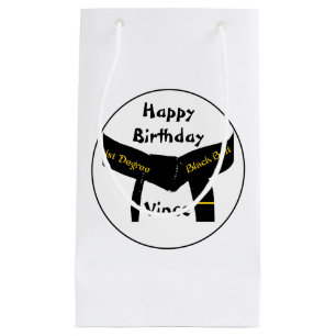 Petit Sac Cadeau Ęr anniversaire de ceinture noire de degré d'art