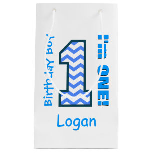 Petit Sac Cadeau ęr Garçon Chevron d'anniversaire une coutume an
