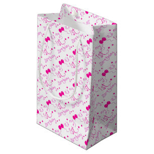 Petit Sac Cadeau ęr thème de fille d'anniversaire