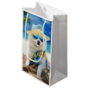 Petit Sac Cadeau Eskimo Américain sur la plage, cadeau d'été pour a