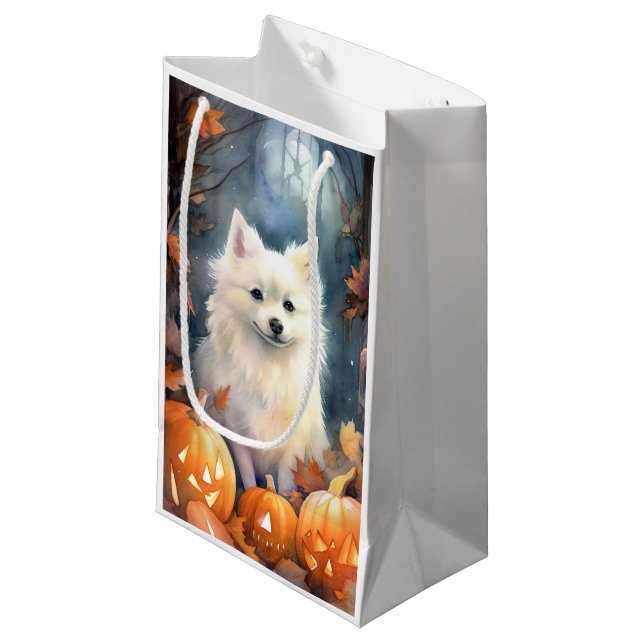 Petit Sac Cadeau Esquimau Américain D'Halloween Avec Peur Citrouill (Devant Angle)