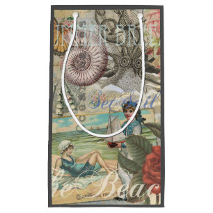 Petit Sac Cadeau été plage vintage pieuvre antique voile