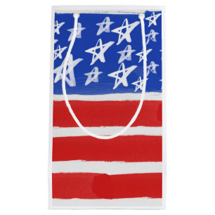 Petit Sac Cadeau Étoiles et rayures, Patriotique, 4 juillet