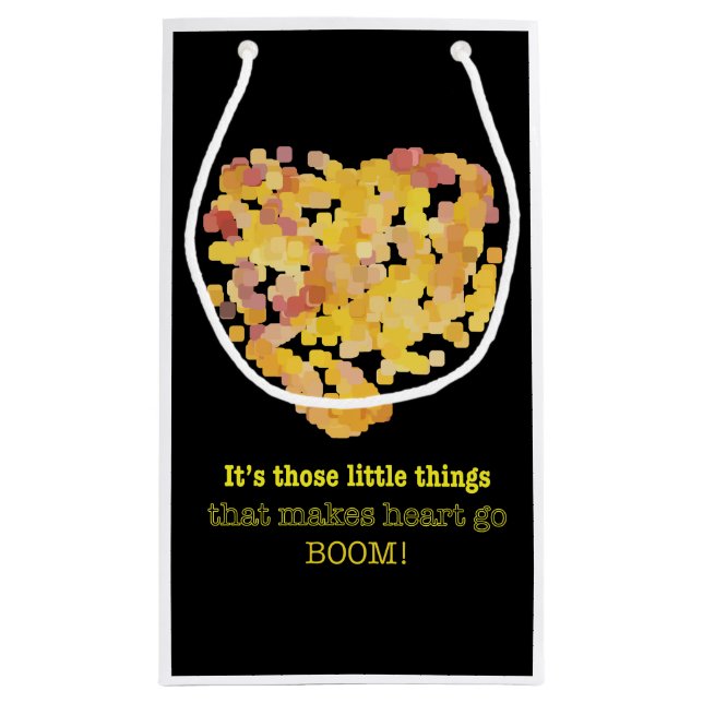 Petit Sac Cadeau Être en amour citation : Ce sont ces petites chose (Dos)