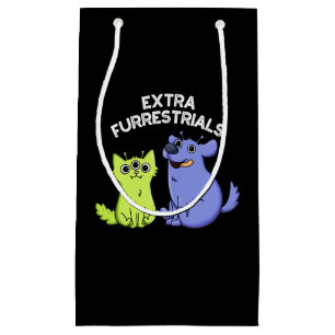Petit Sac Cadeau Extra Furrestries Funky Alien Furry Pun Dark BG