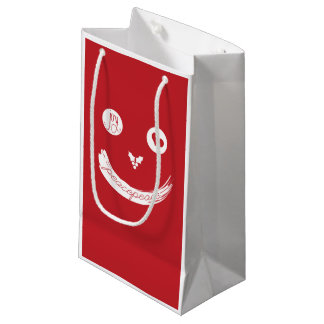 Petit Sac Cadeau Face mignonne amour paix Joie cadeau personnalisé