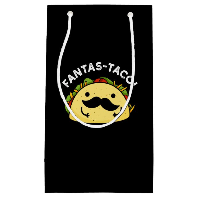Petit Sac Cadeau Fantas-taco Drôle Fantastique Taco Pun Dark BG (Devant)