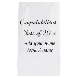 Petit Sac Cadeau Félicitations classe d'ajouter le nom d'année scol