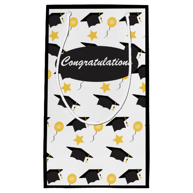 Petit Sac Cadeau Félicitations Motif de bac à ballons (Devant)