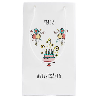 Petit Sac Cadeau Feliz Aniversário | de Birthday contents