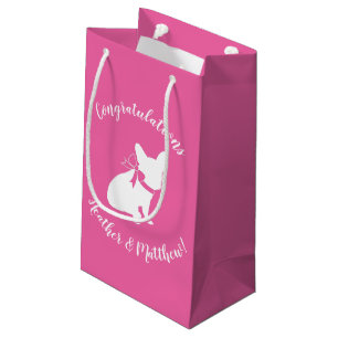 Petit Sac Cadeau Fête à thème Bulldog en France - rose Baby shower