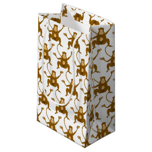 Petit Sac Cadeau Fête d'anniversaire animale de zoo de singe migno