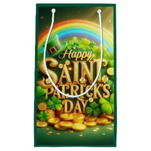 Petit Sac Cadeau Fête de l'arc-en-ciel coloré et capricieux