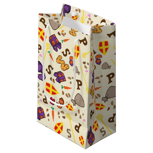 Petit Sac Cadeau Fête de Sinterklaas (Devant Angle)