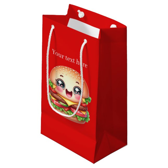 Petit Sac Cadeau Fête des amateurs de hamburger mignonette (Devant Angle)