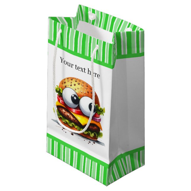 Petit Sac Cadeau Fête des amateurs de hamburger mignonette (Devant Angle)