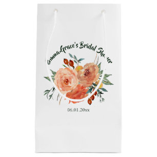 Petit Sac Cadeau Fête des mariées florale automne