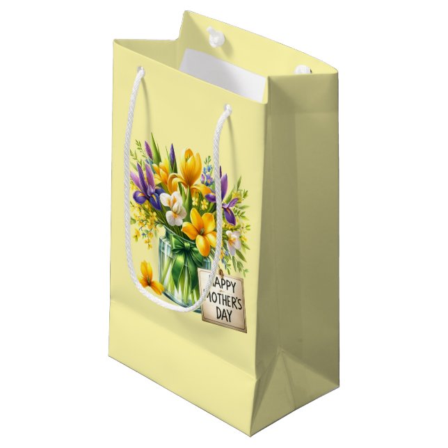 Petit Sac Cadeau Fête des Mères  (Devant Angle)