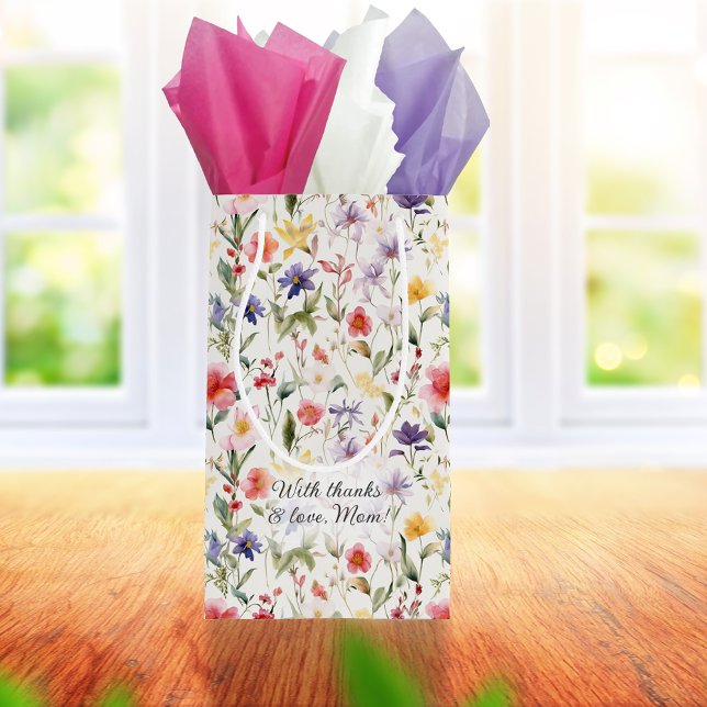 Petit Sac Cadeau Fête des mères fleurs sauvages (Créateur téléchargé)