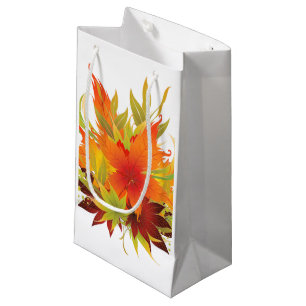 Petit Sac Cadeau Feuilles d'automne