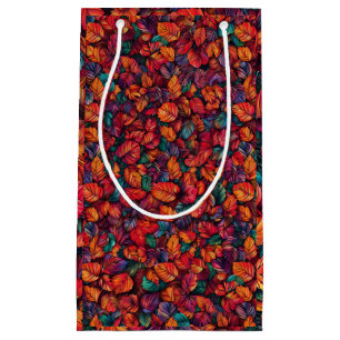 Petit Sac Cadeau Feuilles d'automne vibrantes