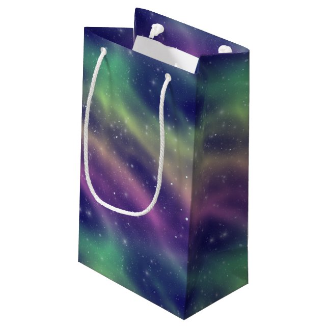 Petit Sac Cadeau feux nord arc-en-ciel : (Dos Angle)