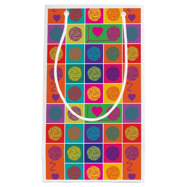 Petit Sac Cadeau Fil, Fil, Fil, Bloc De Fil (Devant)