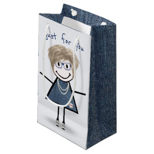 Petit Sac Cadeau Fille en forme de bâton en baskets