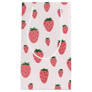 Petit Sac Cadeau Fille fraise fête d'anniversaire